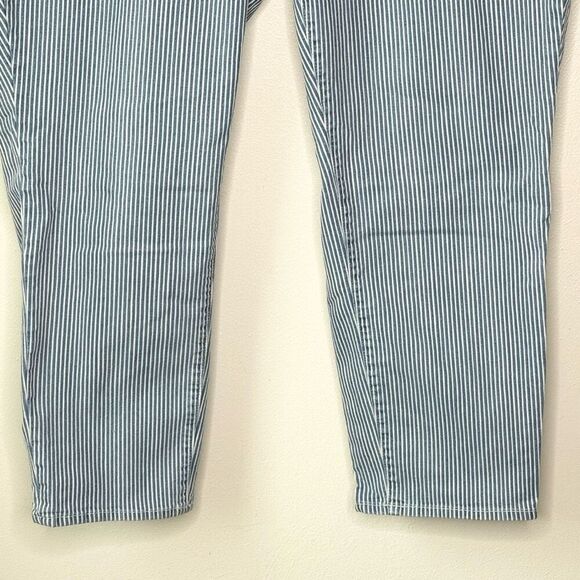 Talbots Flawless Five Picket Slim Ankle Blue White Stripe Jeans - Women’s US 20W - Picture 4 of 9